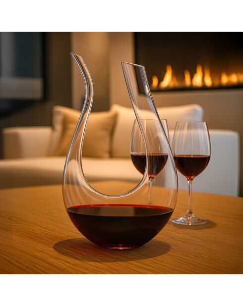 Karaffe 1 L Cygn mundgeblasenes Glas