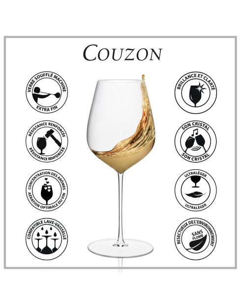 2 Verres à vin  Cristallin Altis - 44 cl