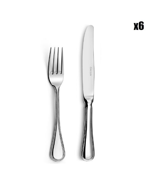 Ménagère 13 pièces Le Perle entrée, fromage dessert Acier