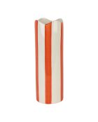 Vase en Grès Cylindre Artist Corail - D7.5Xh23.5Cm