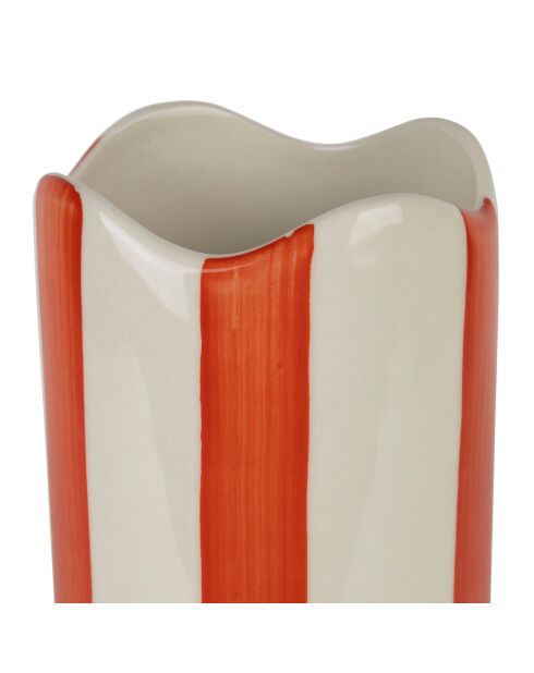 Vase en Grès Cylindre Artist Corail - D7.5Xh23.5Cm