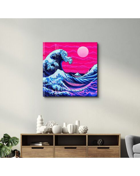 Pittura decorativa su vetro temperato multicolore 50 x 50 cm