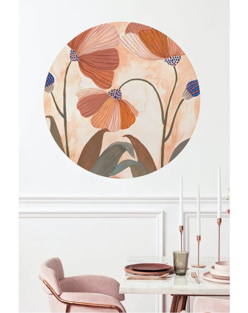 Sticker mural décoratif multicolore 78 x 78 cm