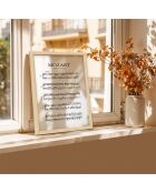 Tablero decorativo enmarcado en MDF multicolor 35 x 45 cm