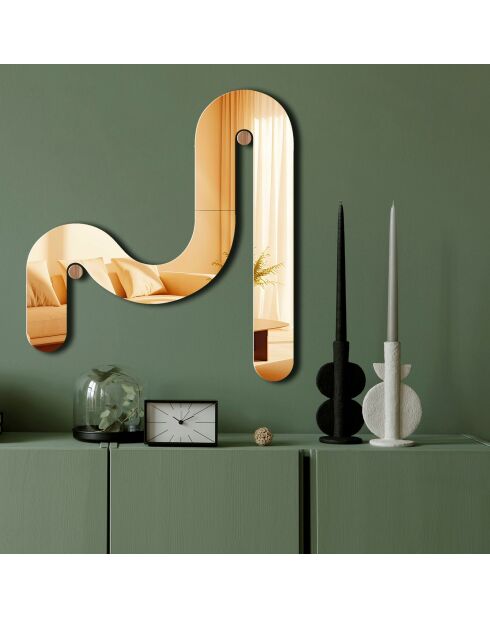 Espejo dorado decorativo 70 x 28 cm