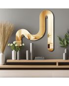 Espejo dorado decorativo 70 x 28 cm