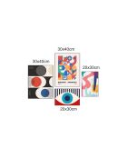 Dekorative MDF-Platte (4 Stück), mehrfarbig, 62 x 85 cm