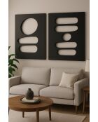 Dekorative MDF-Platte (2 Stück) schwarz 40 x 60 cm