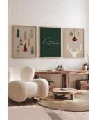 Tableau décoratif encadré (3 pièces) multicolore 33 x 48 cm