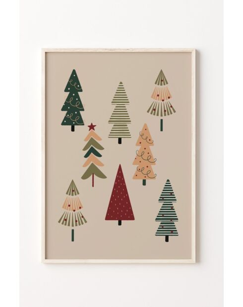 Tableau décoratif encadré (3 pièces) multicolore 33 x 48 cm