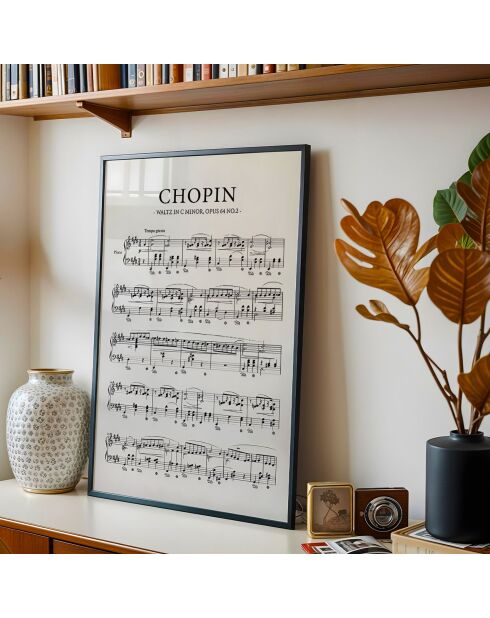 Ingelijste decoratieve plaat in veelkleurig MDF 55 x 75 cm