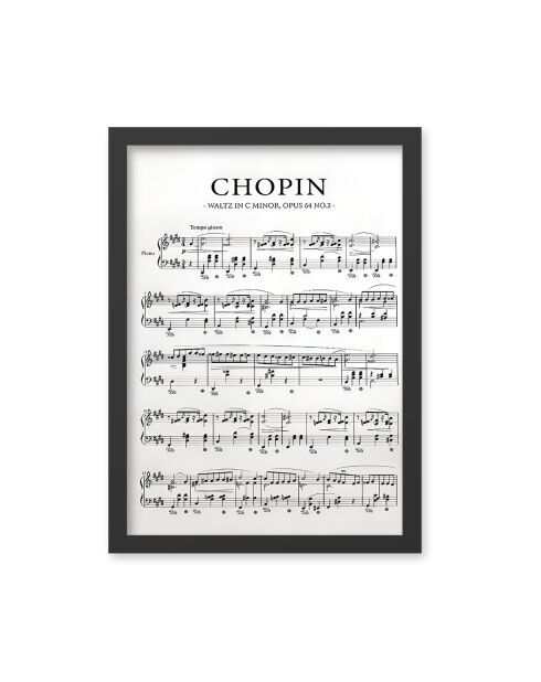 Ingelijste decoratieve plaat in veelkleurig MDF 55 x 75 cm