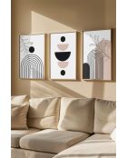 Tableau décoratif encadré (3 pièces) multicolore 33 x 48 cm