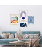 Dekorative MDF-Platte (4 Stück), mehrfarbig, 62 x 85 cm