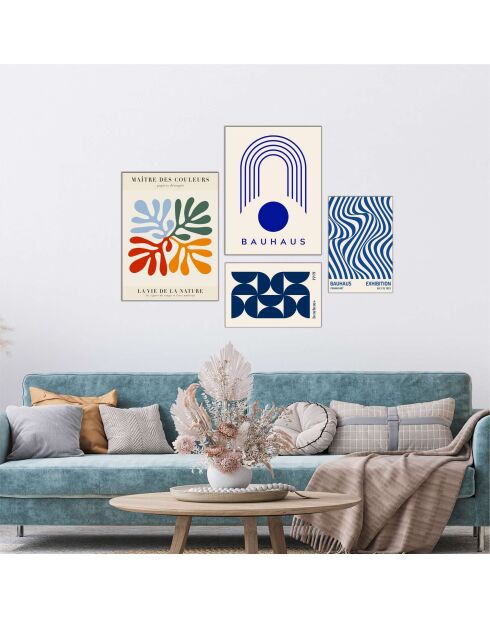 Decoratieve MDF-plaat (4 stuks), veelkleurig, 62 x 85 cm