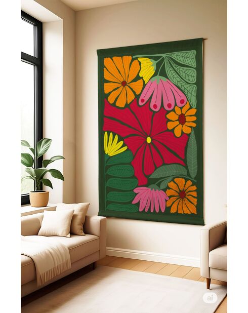 Peinture décorative en polyester multicolore 70 cmx120cm
