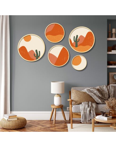 Quadro decorativo in MDF con cornice (5 pezzi) multicolore 43,5 x 43,5 cm (1 pezzo)
37 x 37 cm (1 pezzo)
31 x 31 cm (1 pezzo)
26 x 26 cm (1 pezzo)
18 x 18 cm (1 pezzo)