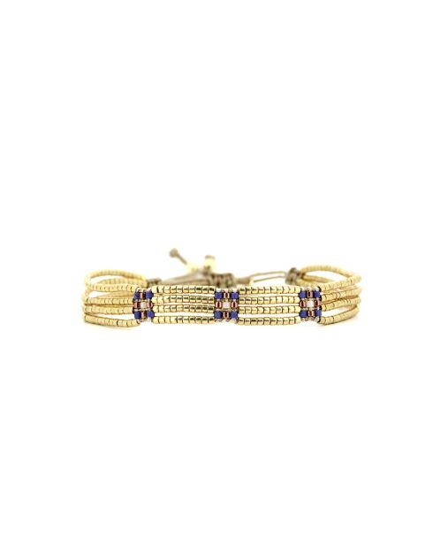 Bracciale rosa blu caramello
