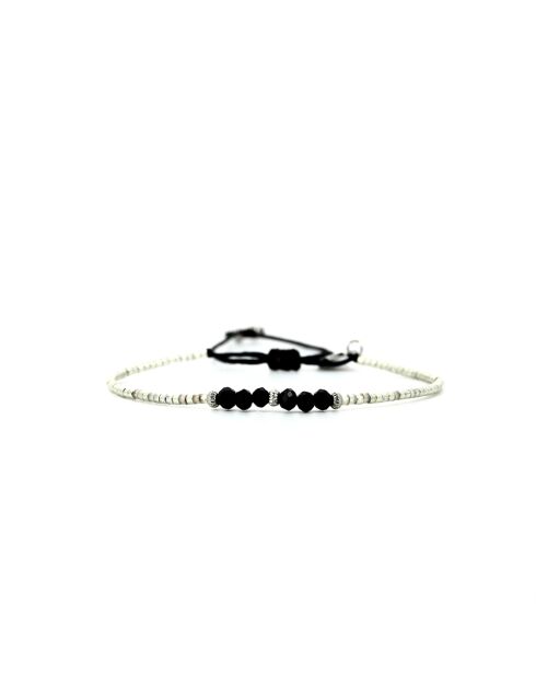 Pulsera Elena de terciopelo negro