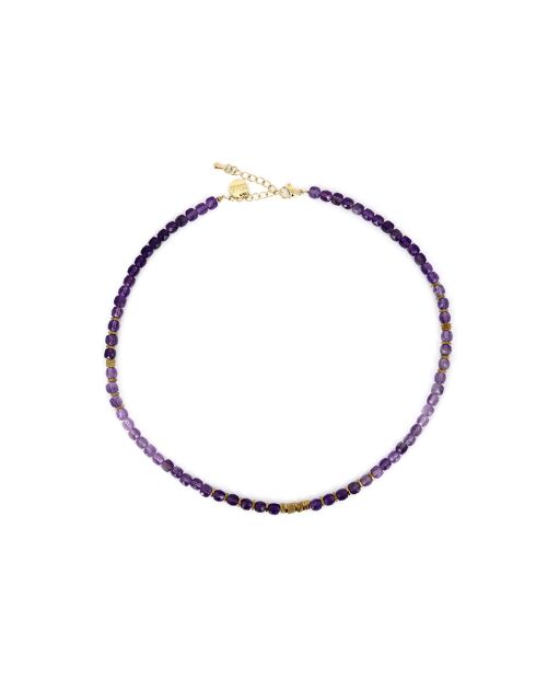 Collier Celine Améthyste Hématite