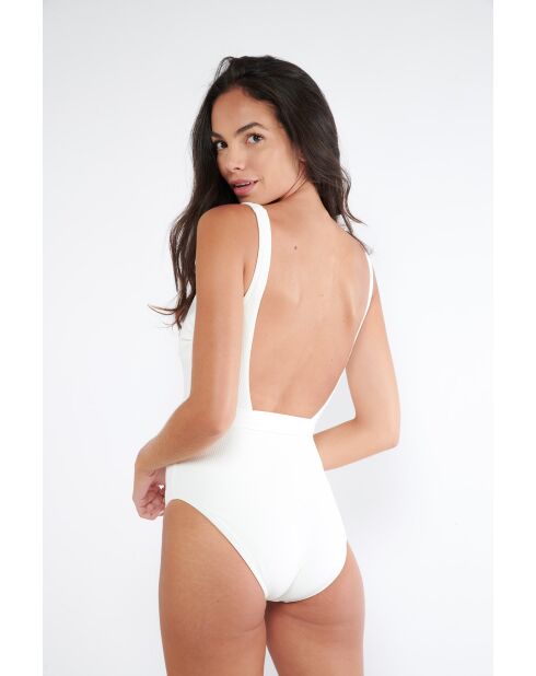 Maillot 1 Pièce Mandini Brehat Ecru