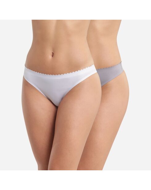 2 Tangas Body Touch Easy blanc/gris