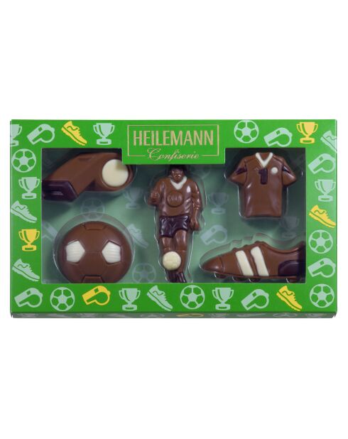 Fußballbox - Figuren aus Milchschokolade - 100g
