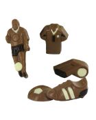 Fußballbox - Figuren aus Milchschokolade - 100g