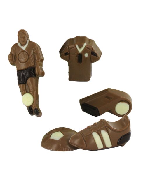 Fußballbox - Figuren aus Milchschokolade - 100g