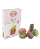 Verschiedene Erdbeer-, Schokoladen- und Pistazien-Macarons - 72 g