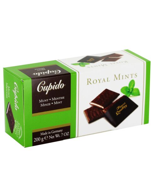 Plaquettes en chocolat noir à la crème de menthe - 200g