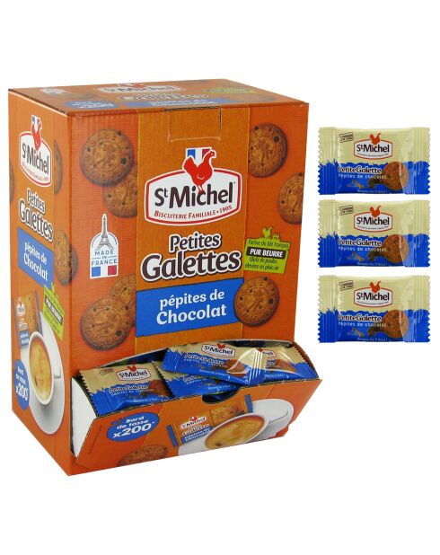 Galletas pequeñas con chispas de chocolate St Michel - caja de 200