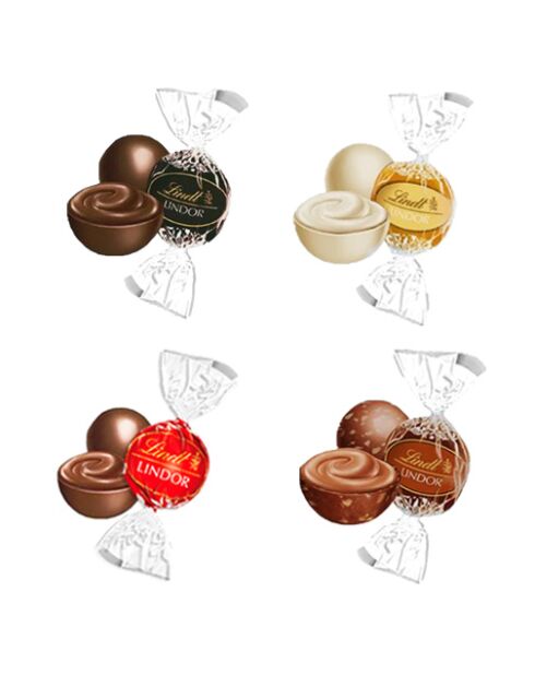 Lindor-Kugeln - 4 Lindt-Sorten - 375 g