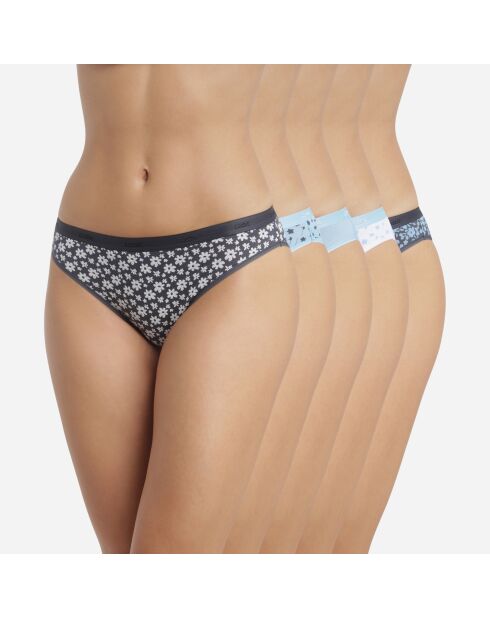 5 Culottes Les Pockets Coton bleues