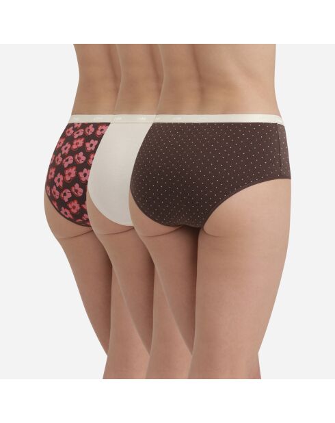 3 Boxers Les Pockets Coton multicolores