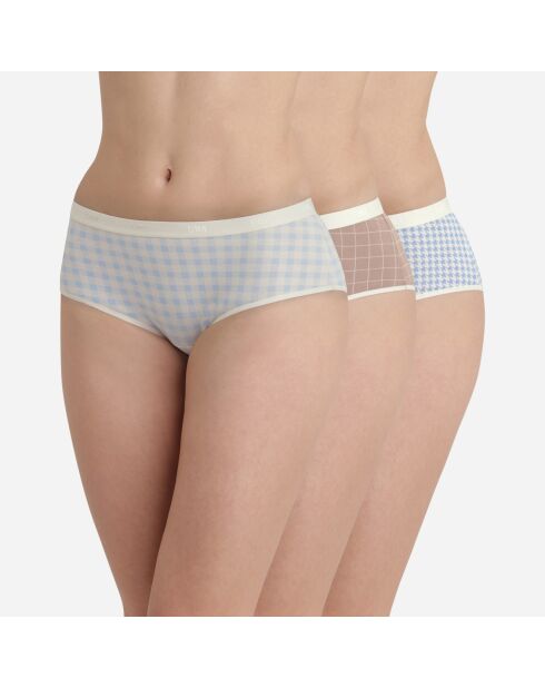 3 Boxers Les Pockets Coton multicolores