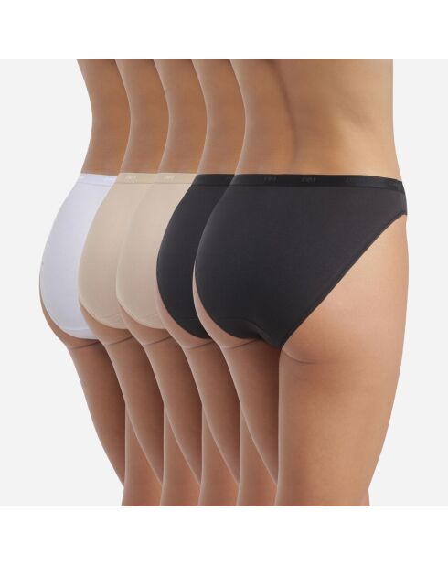 5 Culottes Les Pockets Ecodim Coton multicolores