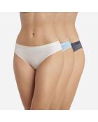 3 Culottes Les Pockets Ecodim Coton beige/beu/gris