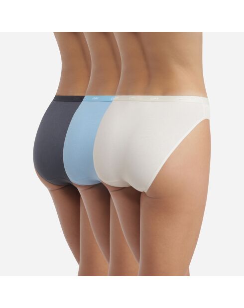 3 Culottes Les Pockets Ecodim Coton beige/beu/gris