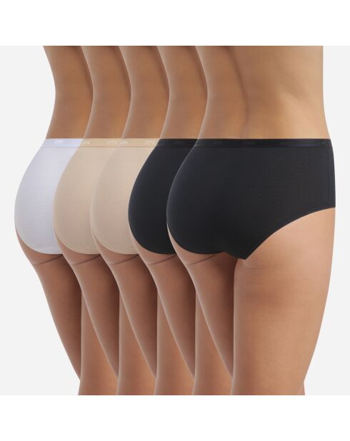 5 Boxers Les Pockets Ecodim Coton multicolores