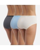 3 Boxers Les Pockets Ecodim Coton beige/beu/gris