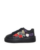 Baskets B115 Fleuri noires