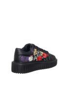 Baskets B115 Fleuri noires