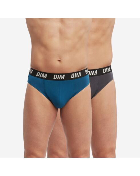 2 Slips Regul Active gris/bleu