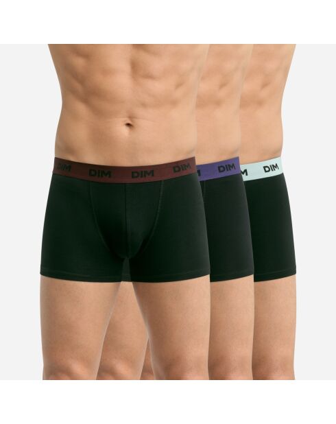 3 Boxers Mix and Colors noirs