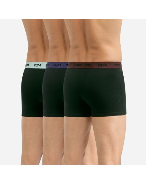 3 Boxers Mix and Colors noirs