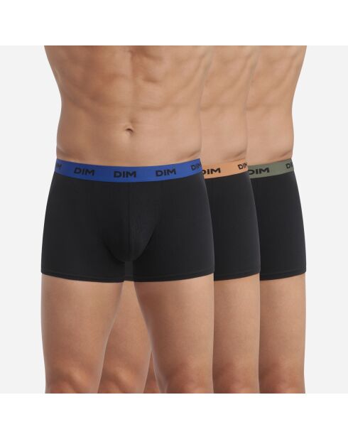 3 Boxers Mix and Colors noirs