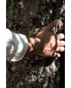 Alpha verzilverde klaverarmband