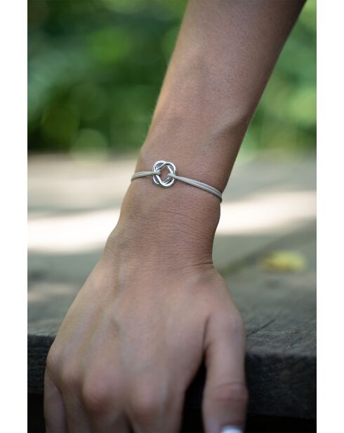 Alpha Kleearmband, versilbert