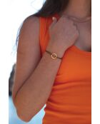 Fusion Armband aus vergoldetem Schwarzgoldglitter